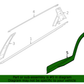 GENUINE REAR Door Molding RIGHT Side for 2022 2023 Hyundai Tucson 87732N9000CA