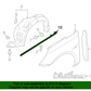 GENUINE Fender Chrome Molding DRIVER for 2011-2015 Hyundai Sonata OEM 877713S001
