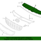 GENUINE Radiator Grille Upper Cover for 2015-2021 Kia Sedona 86362A9000