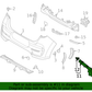 GENUINE Rear Bumper Side Brackets LEFT & RIGHT for 20-23 Kia Soul 86652K0000