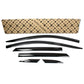 Black Smoked Window Sun Visor Rain Guards 6pcs for 2017-2022 Cadillac XT5