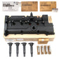 Valve Cover Set & NGK Spark Plug & Ignition Coil for 2006-2011 Accent Rio