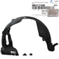 GENUINE Front Fender Liner LEFT & RIGHT for 18-19 Hyundai Sonata 86812C1500