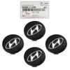 GENUINE 4 Aluminum Wheel Center Caps for 2020-2022 Elantra Ioniq Sonata Tucson
