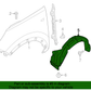 GENUINE Front Fender Liner RIGHT PASSENGER for 201, 2015, 2016 Kia Sportage 868123W500